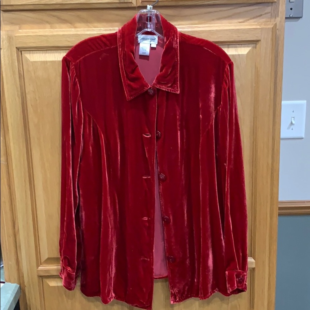 Coldwater creed long sleeve velvet blouse